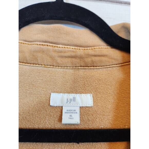 J. Jill Women's Light‎ Toffee Garment-Dyed Anorak Utility Jacket Size XL - Picture 3 of 6